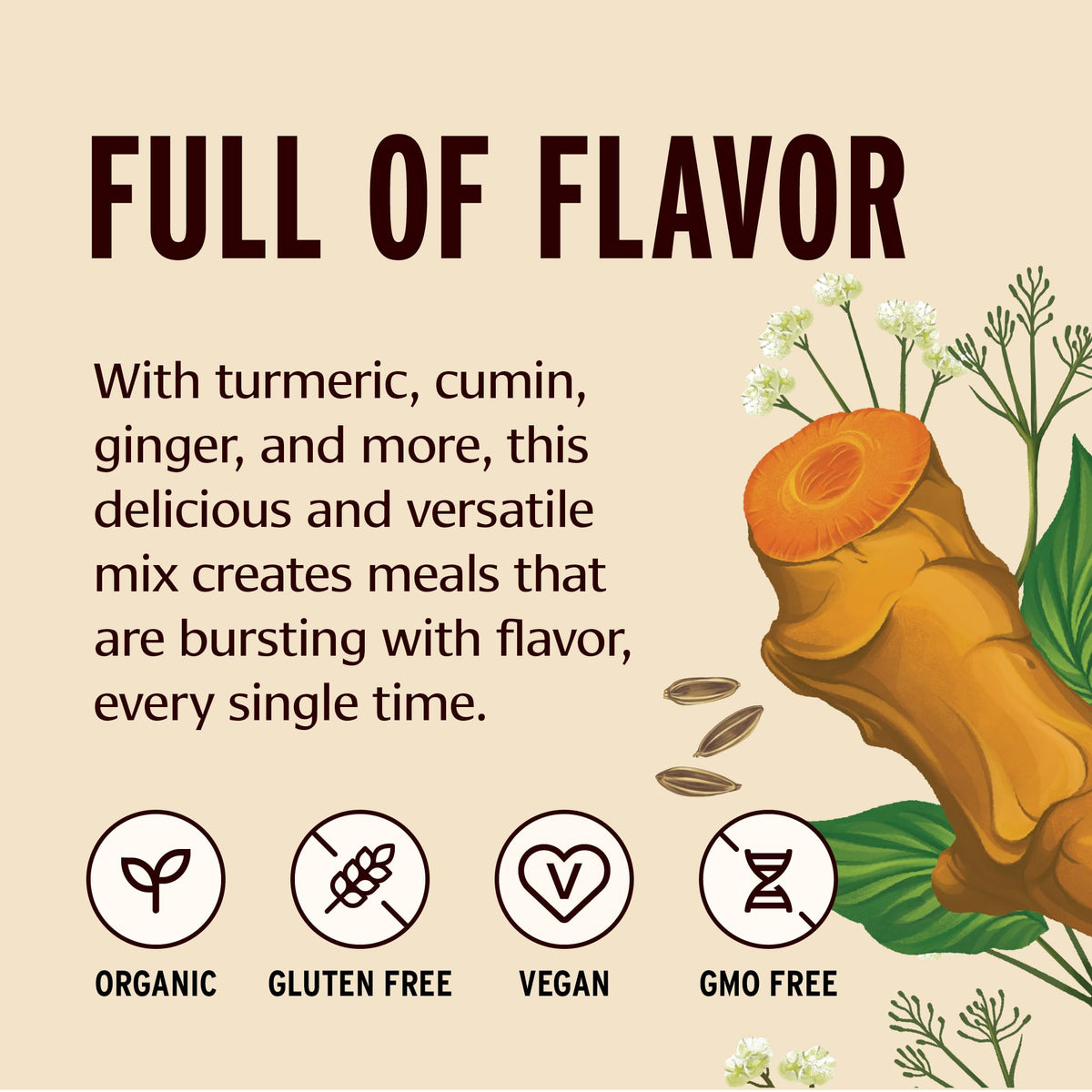 Banyan Botanicals Kitchari Spice Mix with spoon, ideal for quick gut-friendly seasoning