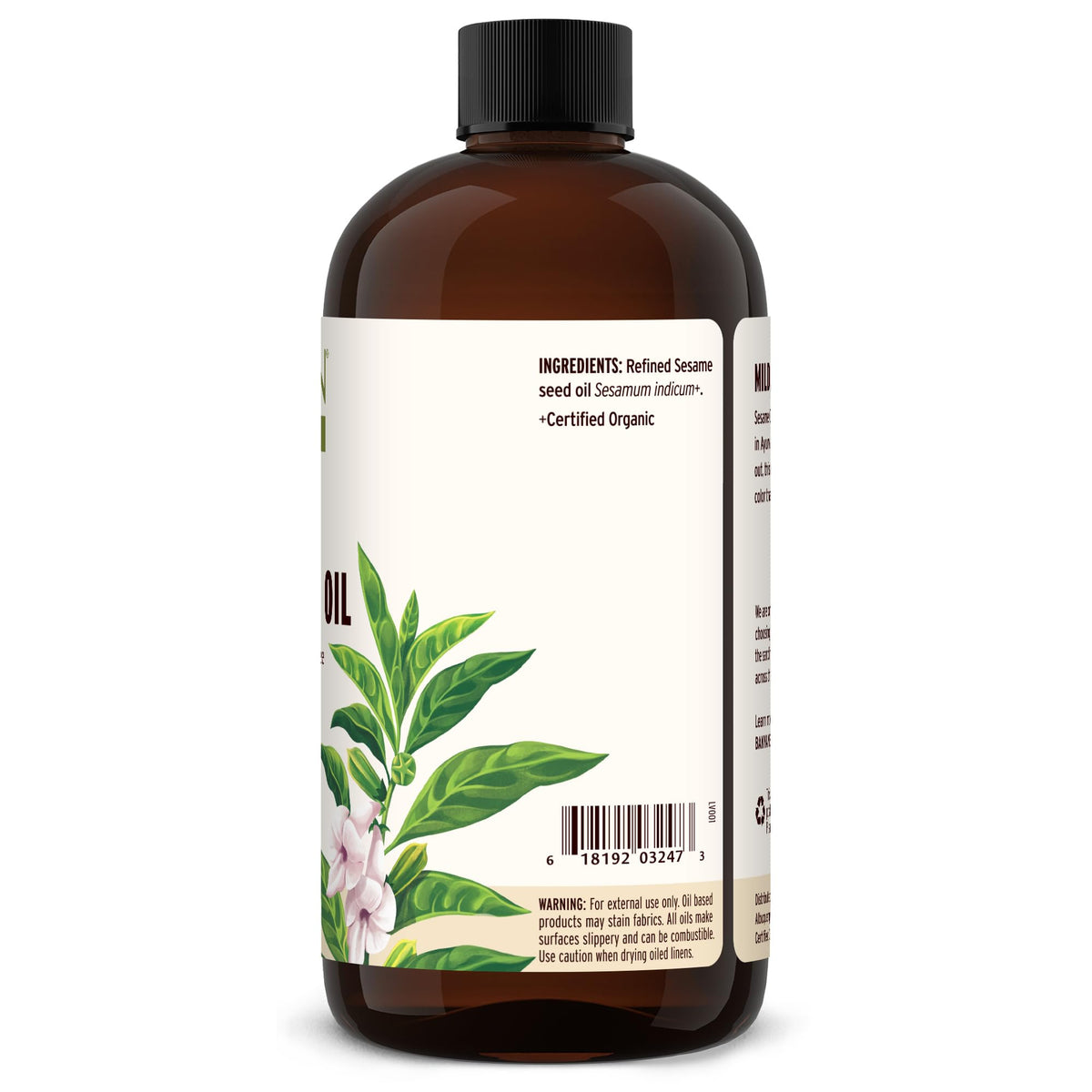 Banyan Botanicals refined sesame oil packaging box