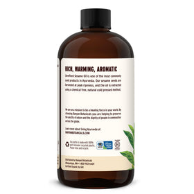 Banyan Botanicals sesame oil in a spa setting for relaxation and care