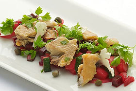 Bar Harbor kippers appetizer platter for sharing at gatherings.
