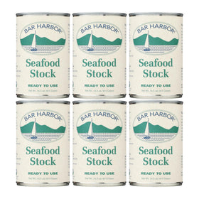 Bar Harbor Seafood Stock tin front shows packaging and ready-to-use flavor.