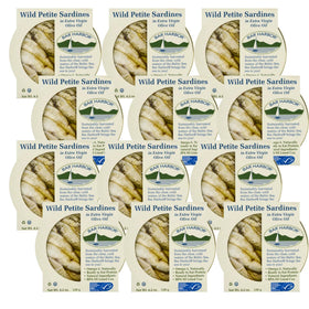 Bar Harbor Wild Petite Sardines in EVOO can—protein-rich pantry staple ready to enjoy.