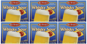 Bar-Tender's Brand instant whiskey sour packaging ideal for quick entertaining.