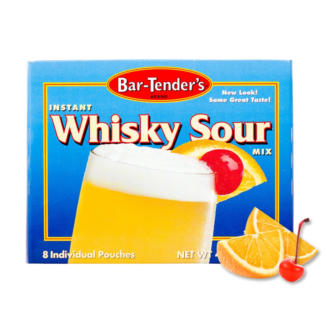 BAR-TENDER'S BRAND whiskey sour instant mix bottle ready for quick cocktails.