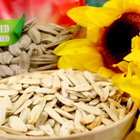 BARAKA close-up of seeds in-shell emphasizes natural ingredients and purity.