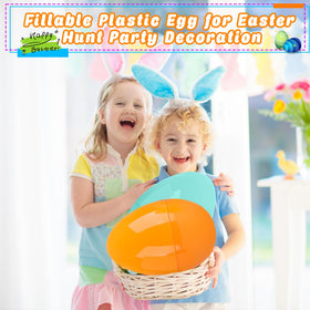 Barblog durable plastic Easter egg, jumbo size with smooth edges and secure closure