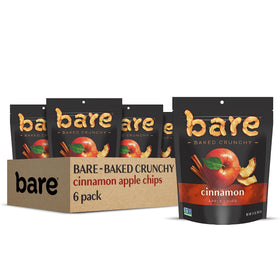 Bare Apples Cinnamon Chips front pack, ready-to-eat on-the-go snack.
