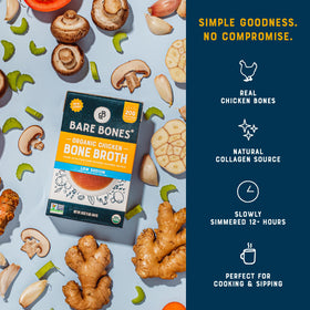 Bare Bones broth gels when cold showing traditional preparation and richness