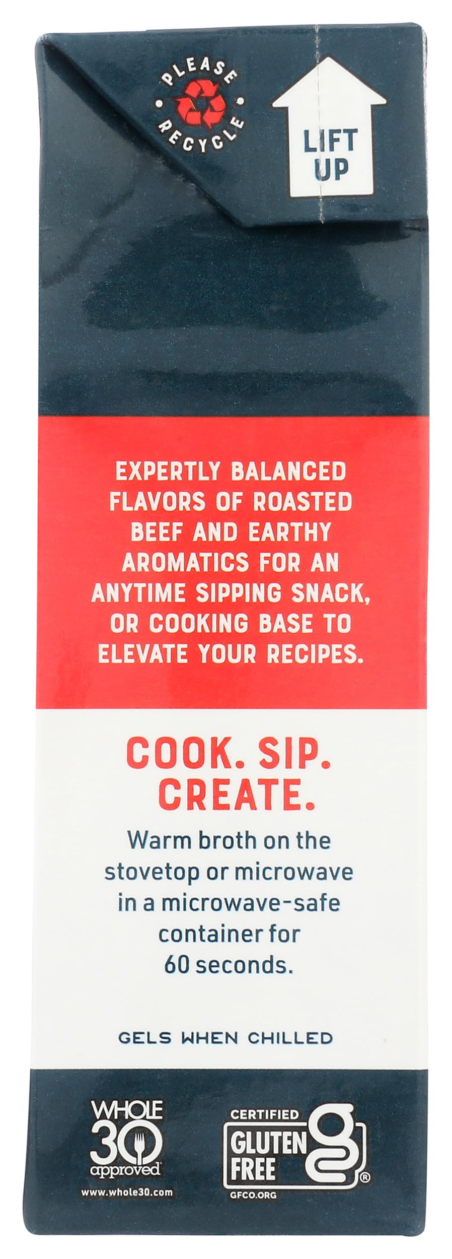 Bare Bones Beef Bone Broth Classic label emphasizes natural ingredients