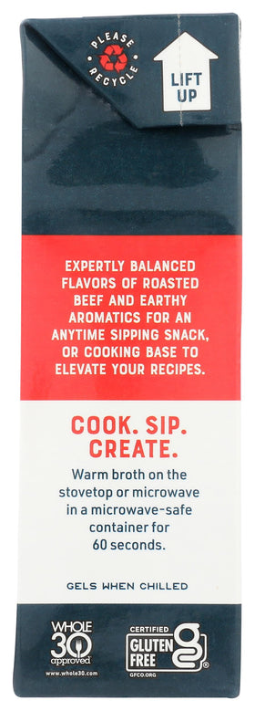 Bare Bones Beef Bone Broth Classic label emphasizes natural ingredients
