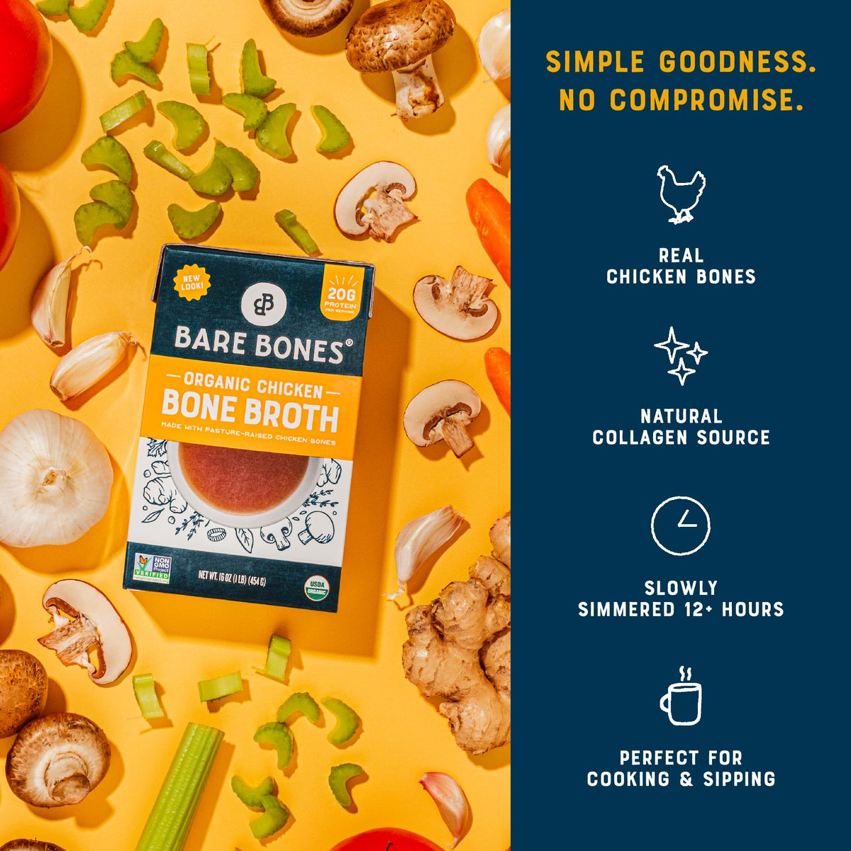 Bare Bones broth gel signals quality when cooled