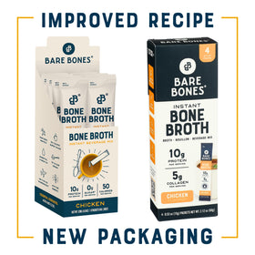 Steaming mug of Bare Bones broth highlighting aromatic flavor and comfort