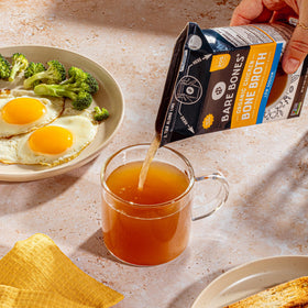 Bare Bones cup poured for sipping a comforting, keto-friendly snack
