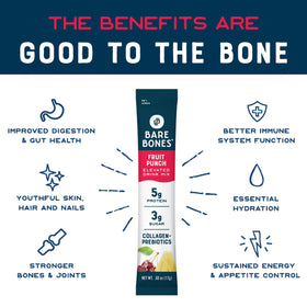 Close-up of Bare Bones Fruit Punch ingredients for clean wellness