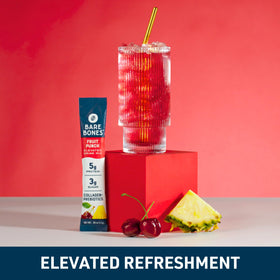 Bare Bones Fruit Punch real fruit juice visual with shake
