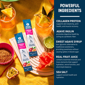 Bare Bones ingredients with real fruit juice, agave inulin, and sea salt.