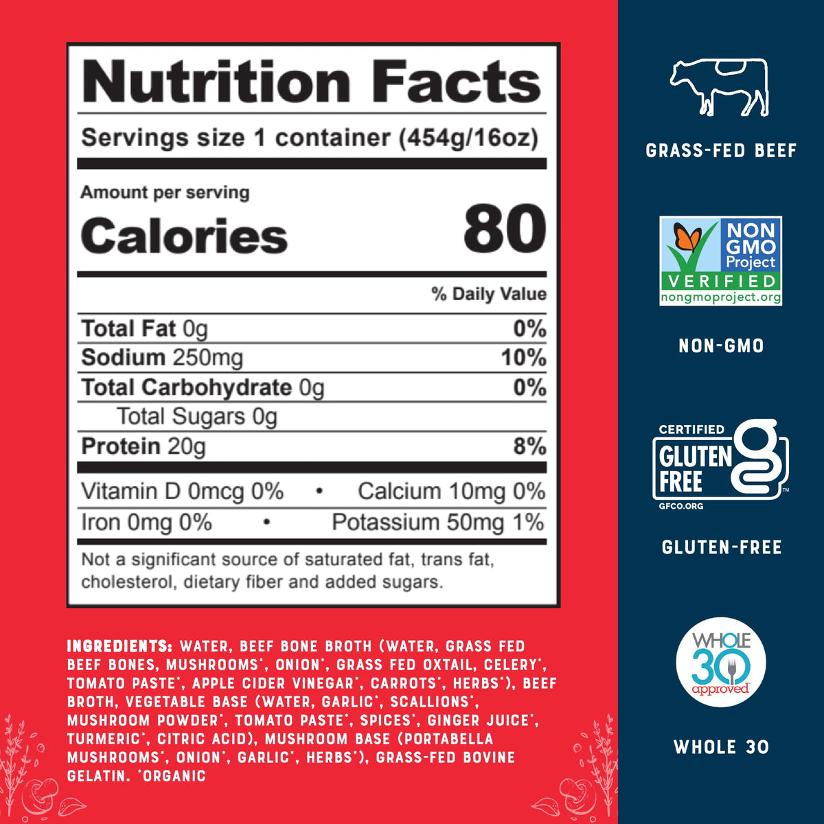 Nutrition shows 10g protein per cup and 40 calories.
