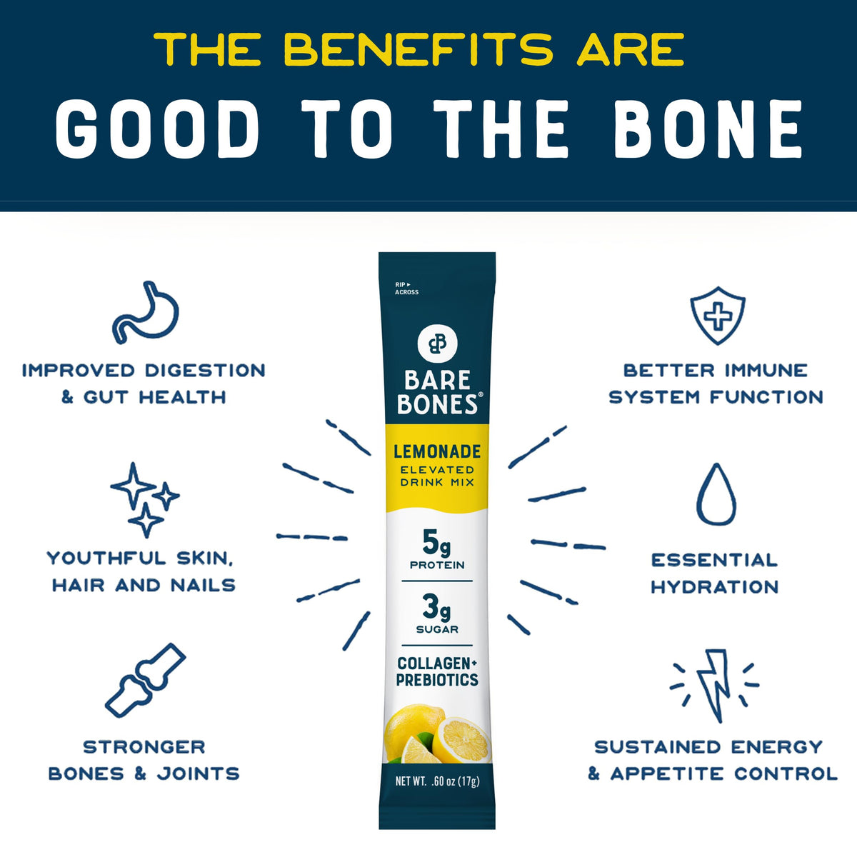 Bare Bones on-the-go hydration stick-pack in-use scene