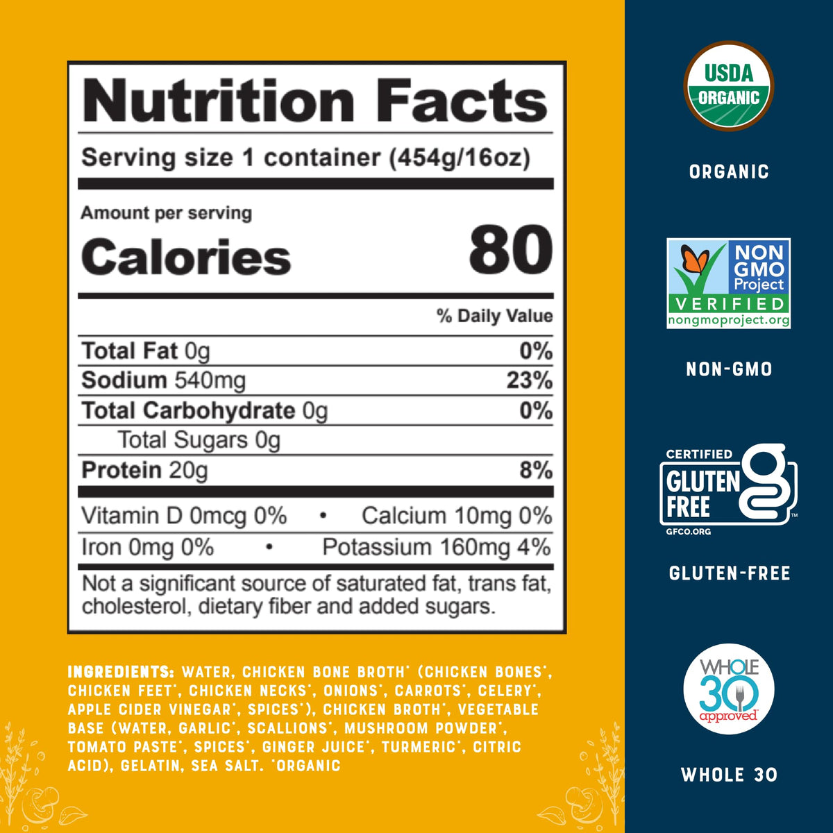 Bare Bones ready-to-use broth suitable for sipping or cooking