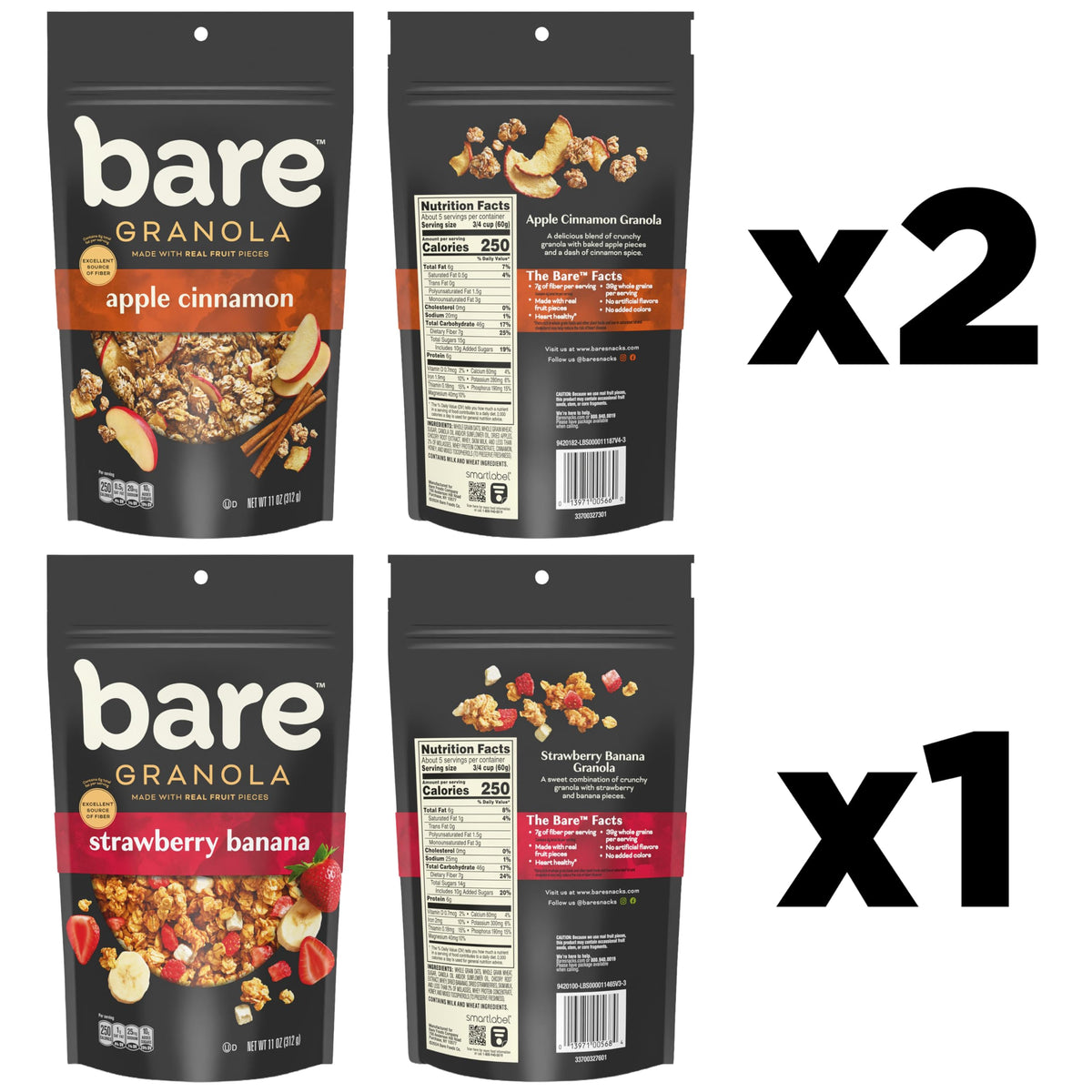 Bare Granola Cereal Variety Pack bundle display