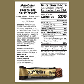Barebell protein bar salty peanut foil-wrap for fresh, convenient snacking.