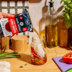 Bare Bones broth substitution for stock adds depth to recipes like soups and rice