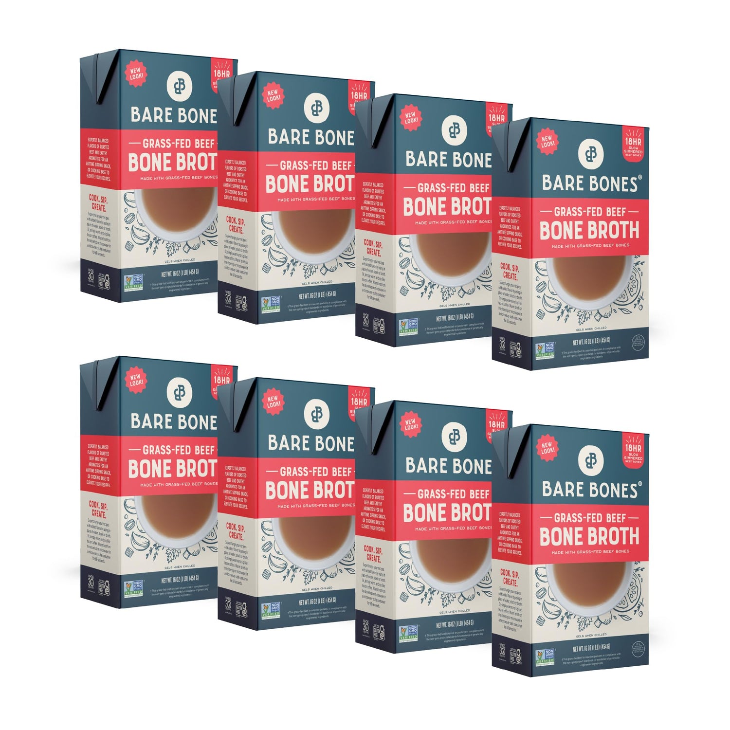 Bare Bones Grass-Fed Beef Bone Broth pour highlights rich flavor ideal for sipping