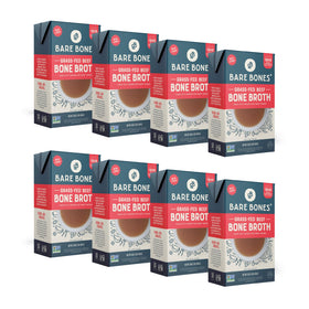 Bare Bones Grass-Fed Beef Bone Broth pour highlights rich flavor ideal for sipping