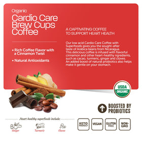 BareOrganics Cardio Care 10 pack recyclable K Cups for home work travel