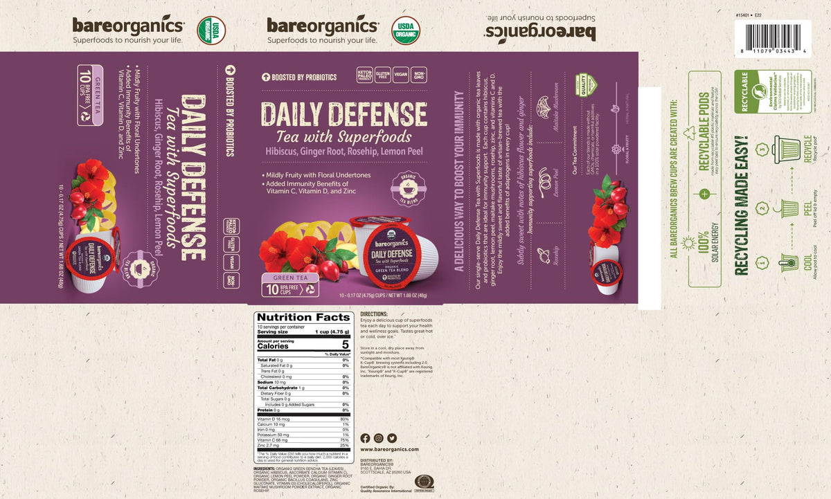 BareOrganics single-serve cups lined up for quick, flavorful morning ritual.