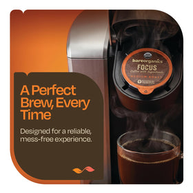 BareOrganics Focus Coffee cinnamon swirls evoke flavorful warmth and aroma.