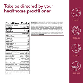 Nutrition label of Bariatric Advantage highlighting essential vitamins and minerals