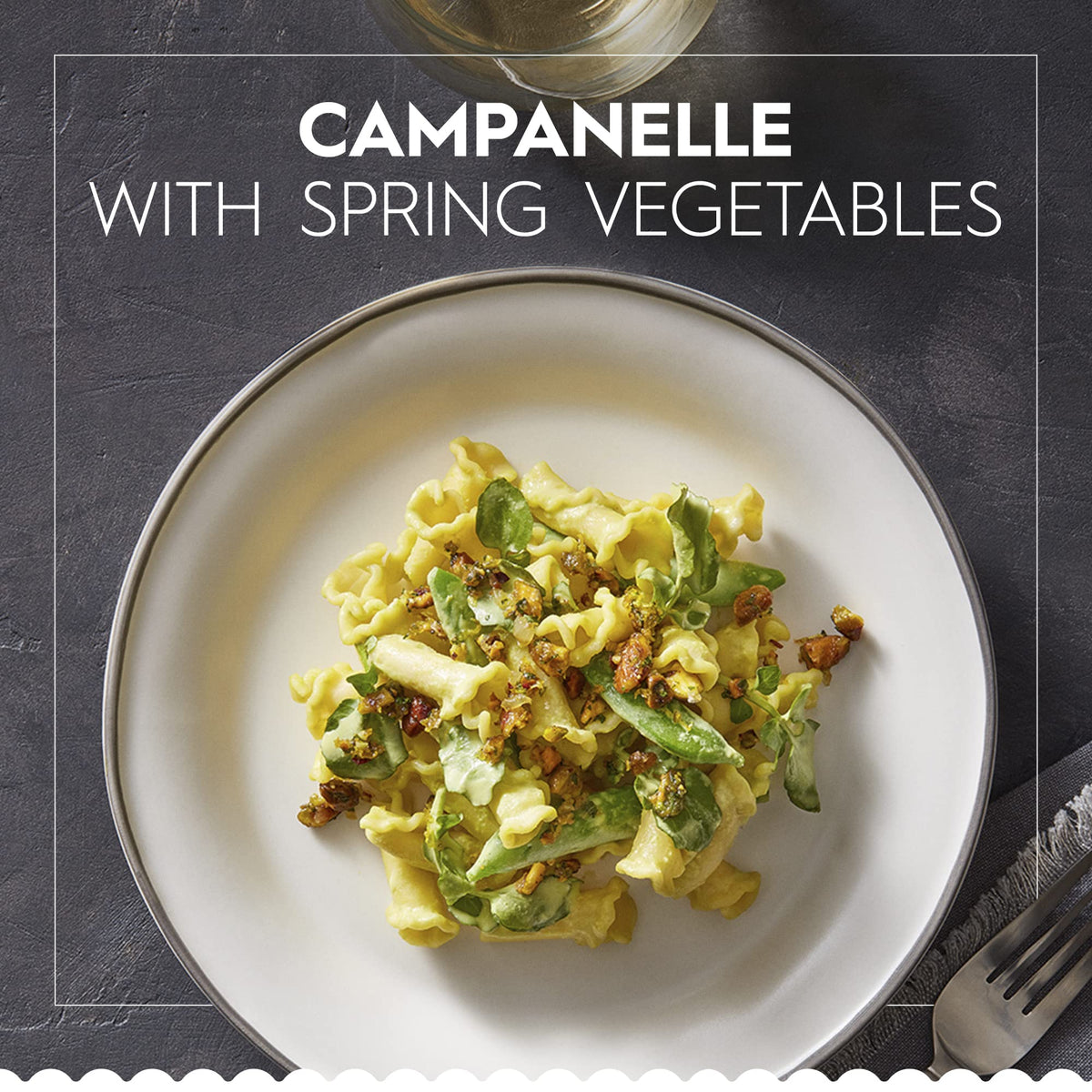 Barilla Campanelle pasta's fluted edges capture sauce beautifully.