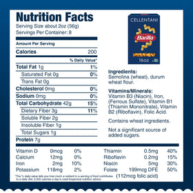 Barilla Cellentani plated with sauce, showcasing a hearty dinner option.