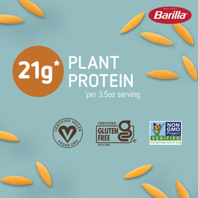 Barilla Chickpea Orzo cooking in a pot, perfect for hot pasta dishes.