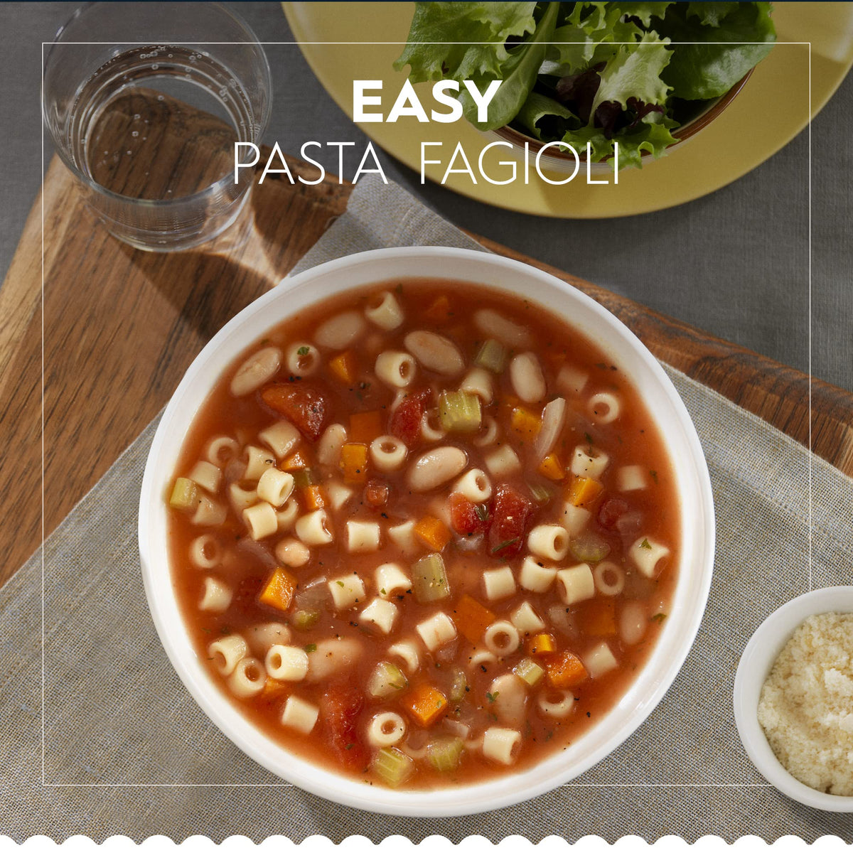 Raw Barilla Ditalini tubular pasta, ideal for hearty soups.