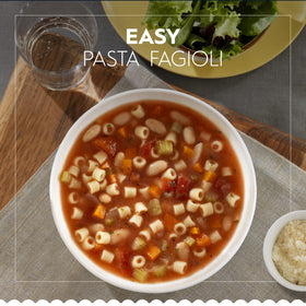 Raw Barilla Ditalini tubular pasta, ideal for hearty soups.