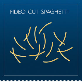 Ready to cook in 6-7 minutes, Barilla Fideo Cut Spaghetti.