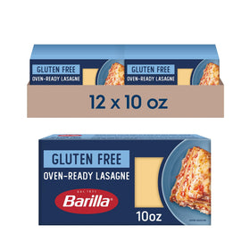Barilla gluten-free oven-ready lasagne packaging showing convenient, no-boil option for weeknight meals