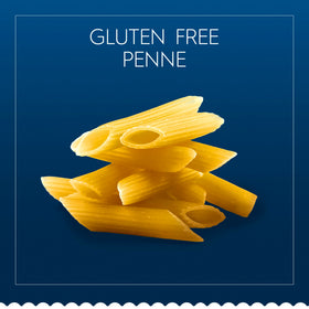 Barilla Gluten Free Penne box and serving ideas for meals.