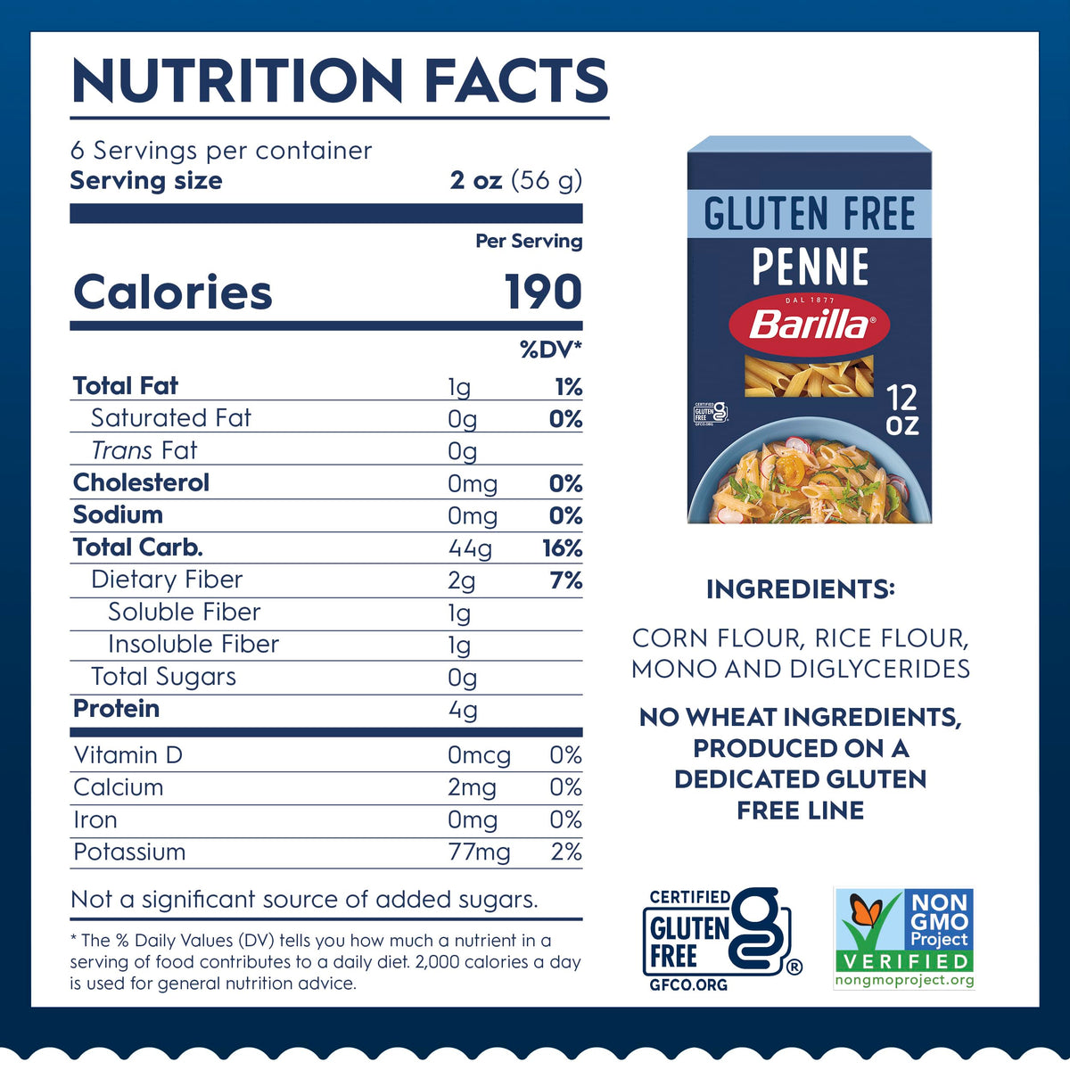 Barilla Gluten Free Penne served as a family-friendly dinner.