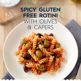 Barilla rotini with sauce coating the twists, perfect for hearty sauces
