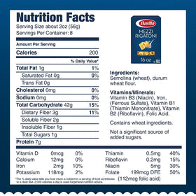 Barilla Mezzi Rigatoni Kosher certified option for diverse kitchens.