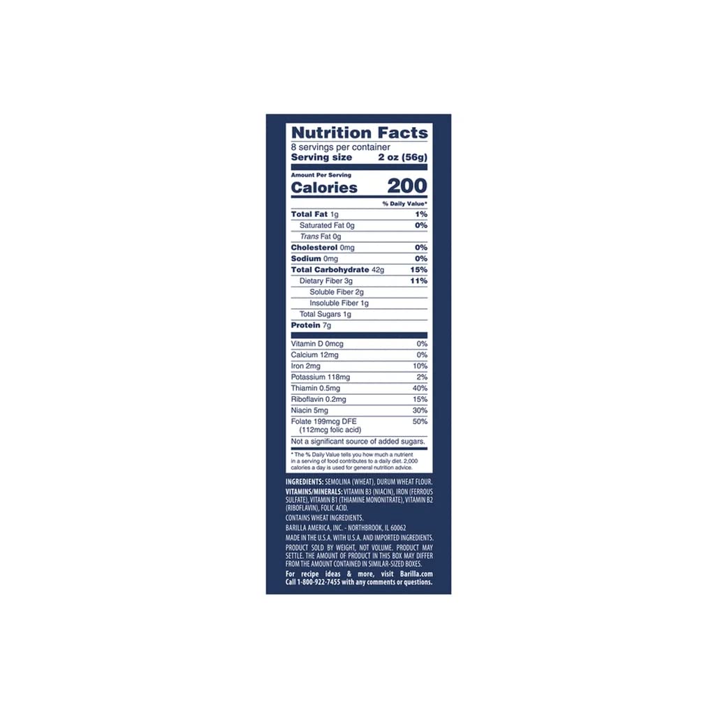 Barilla Mezzi Rigatoni made with non-GMO ingredients for quality pasta.