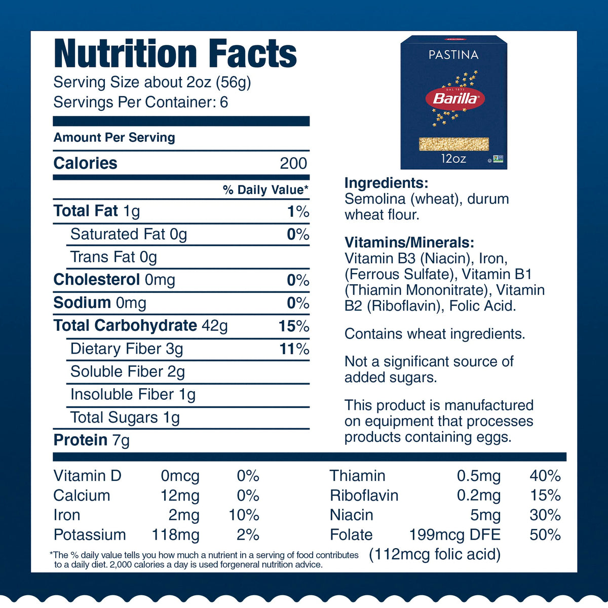 Kosher certified Barilla Pastina supports diverse pantry needs.