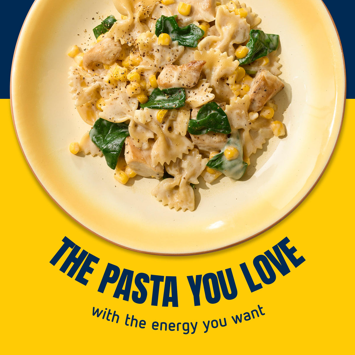 Barilla Protein+ Farfalle meal-prep bowl ready for lunch
