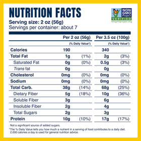 Barilla Protein+ Farfalle packaging closeup showing non-GMO and kosher