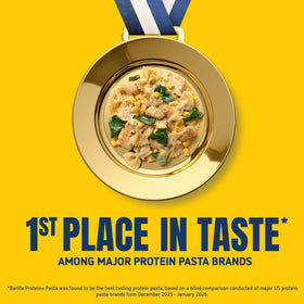 Barilla Protein+ Farfalle plated for a family dinner