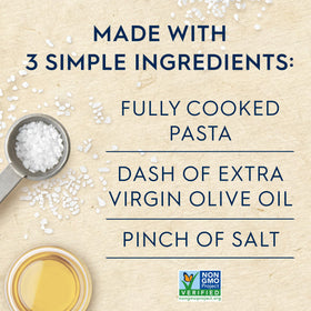 Barilla Ready Pasta Elbows plated with sauce for a quick dinner idea.