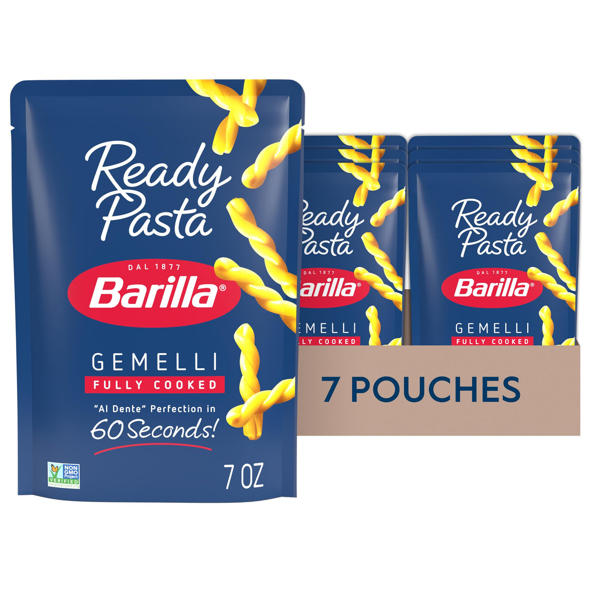 Barilla Ready Pasta Gemelli pouch ready to heat for a quick meal